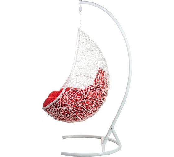 Подвесное кресло BiGarden красная подушка Easy White R