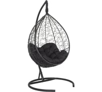 Подвесное кресло-кокон Лаура SEVILLA RELAX черное + каркас, подушка черная SEV-5 105