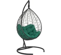 Подвесное кресло-кокон Лаура SEVILLA RELAX черное + каркас, подушка зеленая SEV-5 103