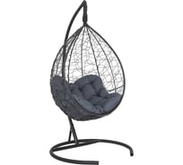 Подвесное кресло-кокон Лаура SEVILLA RELAX черное + каркас, подушка темно-серая SEV-5 112