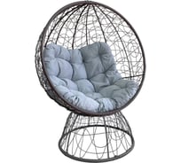 Кресло-кокон Лаура ОРЕОН стоячее, коричневый (светло-серая подушка) ORN-1 311