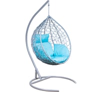 Подвесное кресло Leset Эва, каркас серый металлик, подушка бирюза яркая 7303-0075