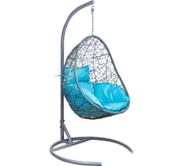 Подвесное кресло Leset Саона, каркас серый металлик, подушка бирюза яркая 7611-2918