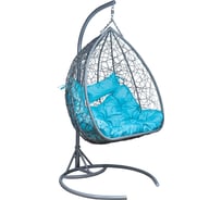 Подвесное кресло Leset Гаити,, каркас серый металлик, подушка бирюза яркая 7618-3106