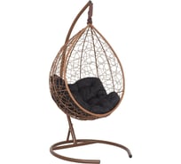 Подвесное кресло-кокон Лаура SEVILLA RELAX горячий шоколад+ каркас, подушка черная SEV-5 405