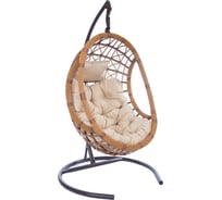 Кресло для отдыха SAVIRA горячий шоколад + бежевая подушка SVRkreslo-301