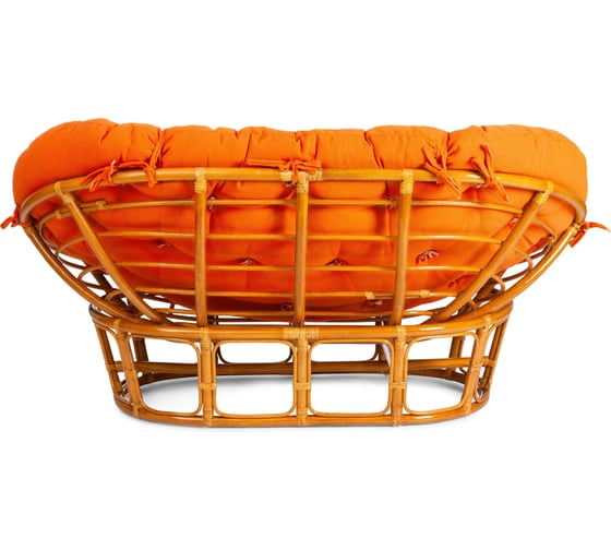 Диван Tetchair MAMASAN/МАМАСАН 23/02 W с подушкой 182x119 см, 169x102x80 см, Pecan (орех), ткань, оранжевый, С 23 24261