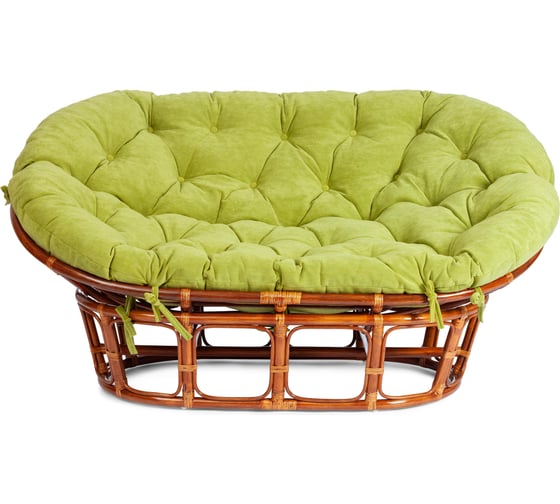 Диван Tetchair MAMASAN/МАМАСАН 23/02 W с подушкой 182x119 см, 169x102x80 см, Cognac (коньяк), флок, олива, 23 24252