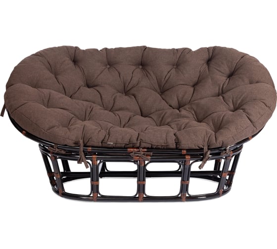 Диван Tetchair MAMASAN/МАМАСАН 23/02 W с подушкой 182x119 см, 169x102x80 см, Antique brown (античный черно-коричневый), ткань, коричневый, 3М7 24256