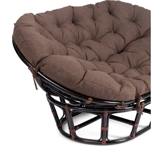 Диван Tetchair MAMASAN/МАМАСАН 23/02 W с подушкой 182x119 см, 169x102x80 см, Antique brown (античный черно-коричневый), ткань, коричневый, 3М7 24256