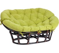 Диван Tetchair MAMASAN/МАМАСАН 23/02 W с подушкой 182x119 см, 169x102x80 см, Antique brown (античный черно-коричневый), флок, олива, 23 24257