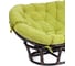 Диван Tetchair MAMASAN/МАМАСАН 23/02 W с подушкой 182x119 см, 169x102x80 см, Antique brown (античный черно-коричневый), флок, олива, 23 24257 5
