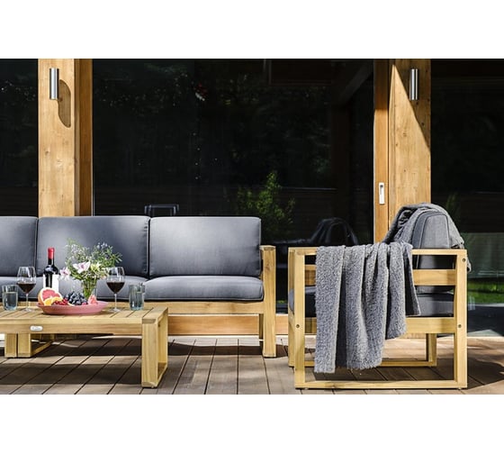 Лаунж зона с кофейным столом Joygarden BOOKA из акации 31312/31313/31314/31315/31316/31319