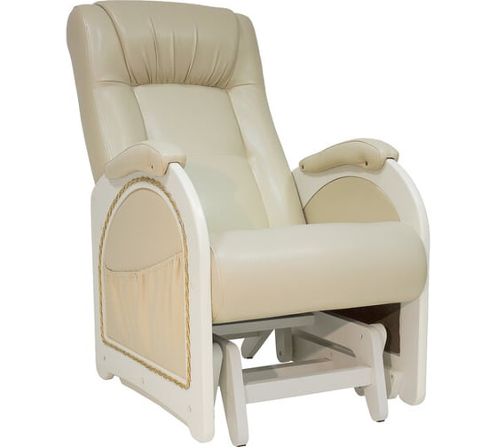 Кресло-глайдер Комфорт Модель 48, дуб шампань, кожзам Polaris Beige 65663 1