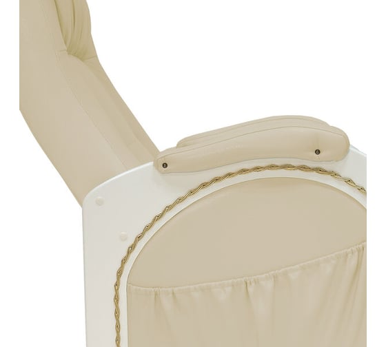 Кресло-глайдер Комфорт Модель 48, дуб шампань, кожзам Polaris Beige 65663