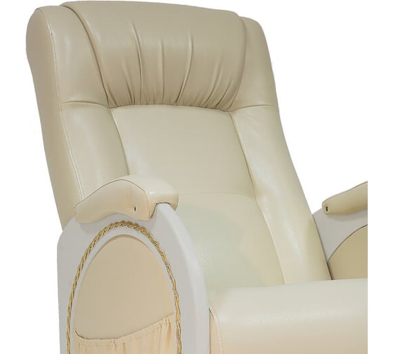 Кресло-глайдер Комфорт Модель 48, дуб шампань, кожзам Polaris Beige 65663