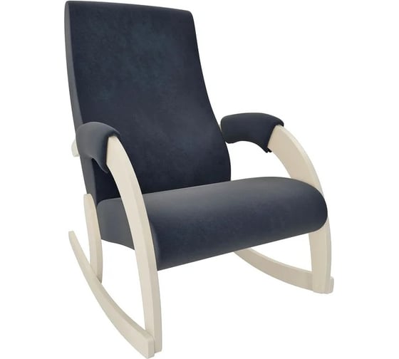 Кресло-качалка Комфорт Модель 67М, дуб шампань, ткань Verona Denim Blue 31507