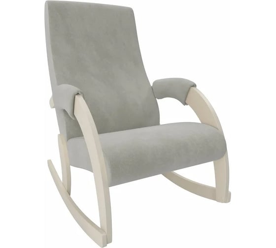Кресло-качалка Комфорт Модель 67М, дуб шампань, ткань Verona Light Grey 33365