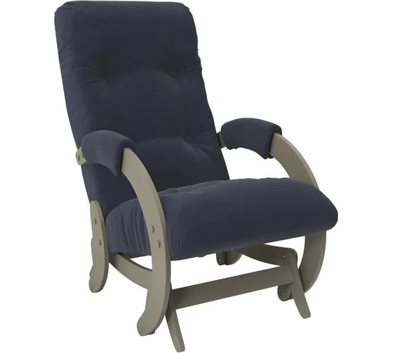 Кресло-глайдер Комфорт Модель 68, серый ясень, ткань Verona Denim Blue 70124 1