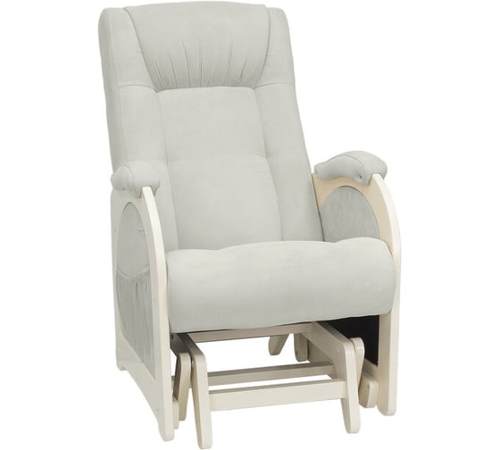 Кресло-глайдер Комфорт Модель 48 без лозы, дуб шампань, ткань Verona Light Grey 77550 1
