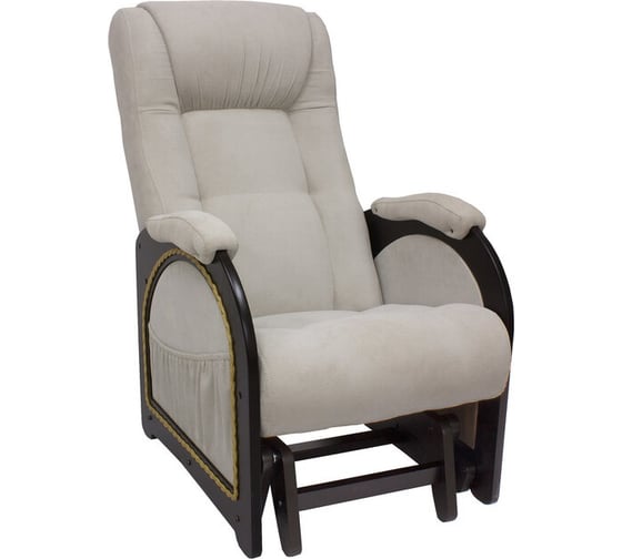 Кресло-глайдер Комфорт Модель 48, венге, ткань Verona Light Grey 81649