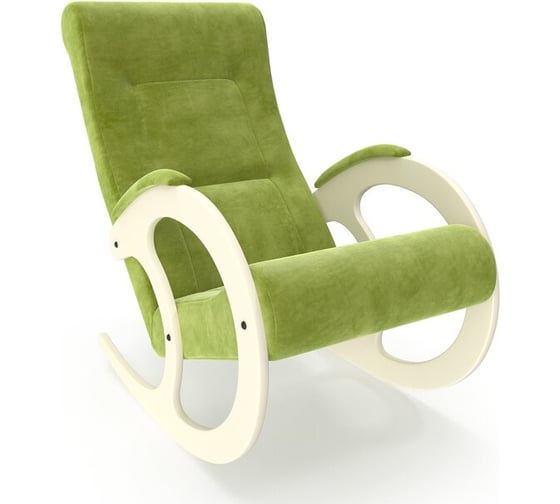 Кресло-качалка Комфорт Модель 3, дуб шампань, ткань Verona Apple Green 63041 1