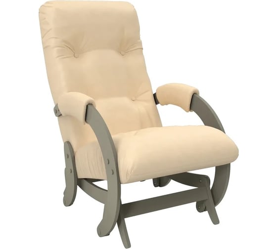Кресло-глайдер Комфорт Модель 68, серый ясень, кожзам Polaris Beige 70315