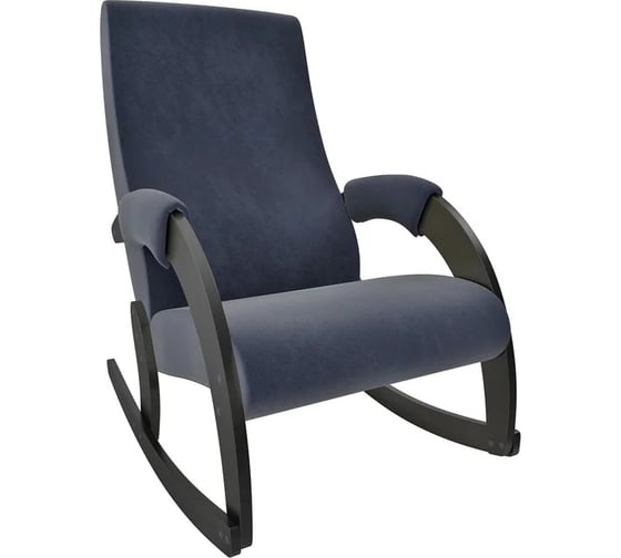 Кресло-качалка Комфорт Модель 67М, венге, ткань Verona Denim Blue 31491