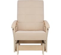 Кресло-качалка Комфорт Нордик глайдер, натуральное дерево, ткань Verona Vanilla 66691