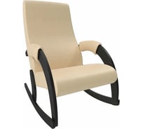 Кресло-качалка Комфорт Модель 67М, Венге, кожзам Polaris Beige 31439