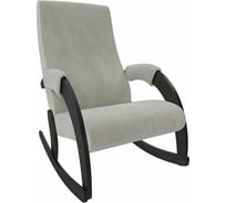 Кресло-качалка Комфорт Модель 67М, венге, ткань Verona Light Grey 84008