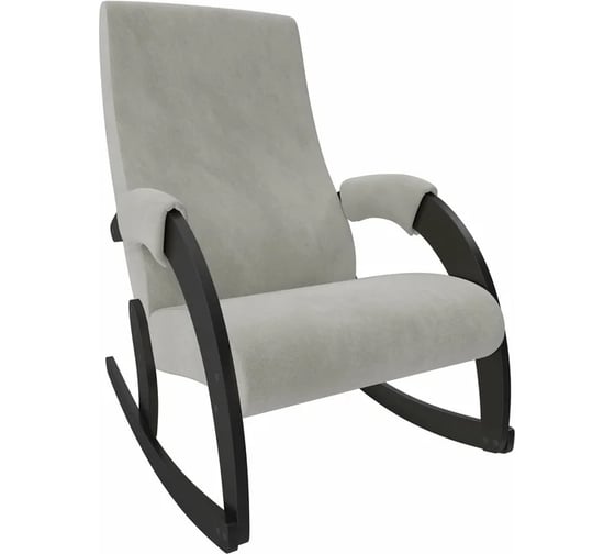 Кресло-качалка Комфорт Модель 67М, венге, ткань Verona Light Grey 84008
