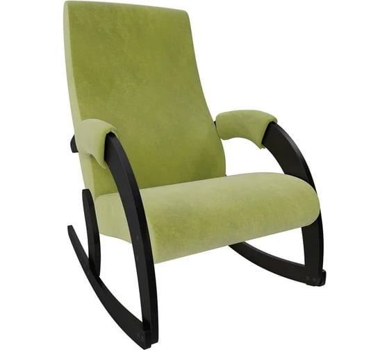 Кресло-качалка Комфорт Модель 67М, венге, ткань Verona Apple Green 31453
