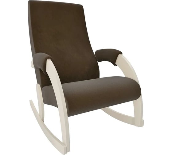 Кресло-качалка Комфорт Модель 67М, дуб шампань, ткань Verona Brown 33358