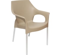 Пластиковый стул ПРОТЭКТ Стелла, высота 82 см, 60х59 см, Мокко СПС М