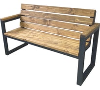 Скамейка с деревянным подлокотником Атлас мебели СК-5