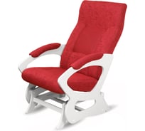 Кресло-маятник Мебелик Сорренто ткань бордо, каркас белый П0004981 6875