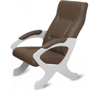 Кресло Мебелик Сорренто экокожа песочный, каркас белый П0004971 6865