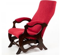 Кресло-маятник Мебелик Санторини ткань бордо, каркас орех П0004184 6106