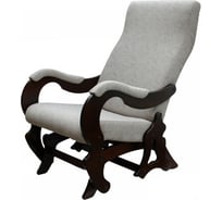 Кресло-маятник Мебелик Палермо ткань серый беж, каркас орех П0003708 5647