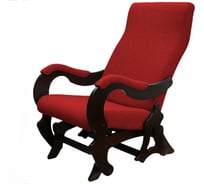 Кресло-маятник Мебелик Палермо ткань бордо, каркас орех П0004181 6103