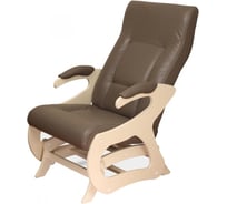 Кресло-маятник Мебелик Монти экокожа антрацит, каркас дуб шампань П0004965 6859