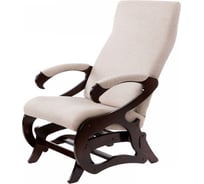 Кресло-маятник Мебелик Верона б/вставки ткань серый, каркас орех П0003698 5637