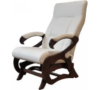 Кресло-маятник Мебелик Верона б/вставки экокожа крем, каркас орех П0004496 6397