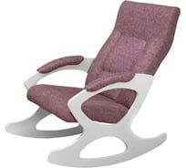Кресло-качалка Мебелик Сорренто ткань лиловый, каркас белый П0004975 6869