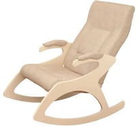 Кресло-качалка Мебелик Монти ткань крем, каркас дуб шампань П0004961 6855