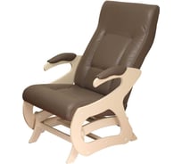 Кресло-качалка Мебелик Монти экокожа антрацит, каркас дуб шампань П0004956 6850