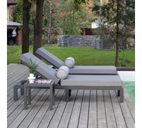 Набор садовой мебели GreenWeen AMALFI, цвет LAVA/ткань водонепр. Stone 3 предмета: 2 шезлонга, кофейный столик GW-AL-AMALFI-G-S3D