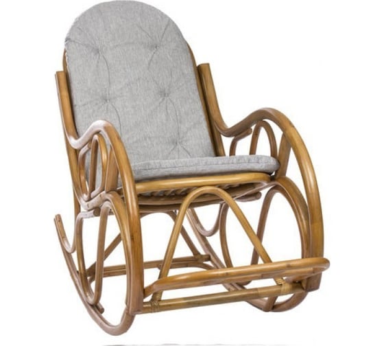 Кресло-качалка Leset Classic с подушкой, коньяк 4500-3249