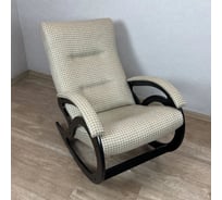 Кресло-качалка Solarius классическое "Классика" для дома и дачи, обивка из рогожки, цвет бежевый KresloBegRogojka